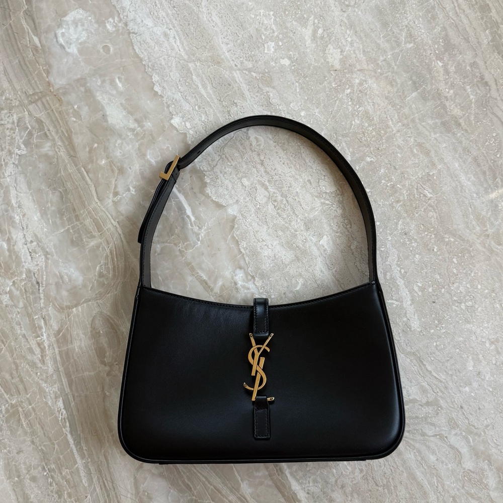 Saint Laurent Le 5 à 7 Smooth Leather Shoulder Bag Black Gold Hardware 2025 - Picture 2 of 15